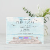 Invitation La Vie Est Meilleure En Flip Flops En Mouvement Fa (Debout devant)