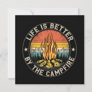 Invitation La vie est meilleure par Camping Feu de Campagne