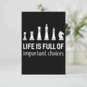 Invitation La vie est pleine de choix importants, amateur d'é (Debout devant)