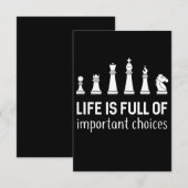 Invitation La vie est pleine de choix importants, amateur d'é (Devant / Derrière)