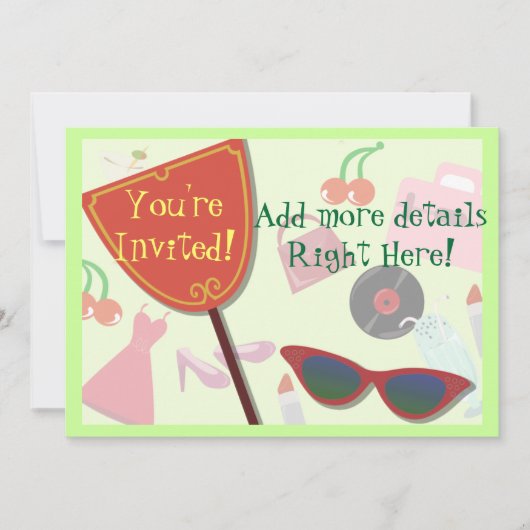 Invitation La vie glam (Devant)