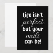 Invitation La Vie N'Est Pas Parfaite, Mais Vos Ongles Peuvent (Devant / Derrière)
