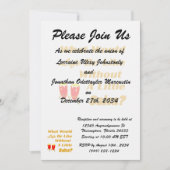 Invitation la vie sans salsa orange texte rouge congas (Devant)