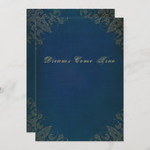 Invitation La vieille antiquité bleue a doré la couverture de (Devant / Derrière)