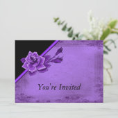 Invitation La vieille mode de la floraison Rose violette (Debout devant)