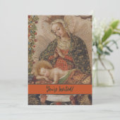 Invitation La Vierge adorant le Christ Enfant Noël (Debout devant)