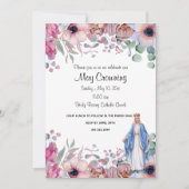 Invitation La Vierge Catholique Marie Peut Couronner L'Événem (Devant)