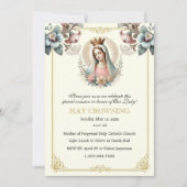 Invitation La Vierge Catholique Marie Peut Couronner L'Événem (Devant)