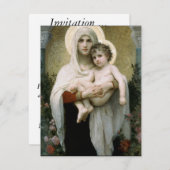 Invitation La Vierge des Roses de Bouguereau (1903) (Devant / Derrière)