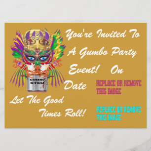 Invitation La vue de la Reine de gombo de festival veuillez