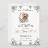 Invitation Lab Retriever Chien Chien Chien Chiot Verdure Baby (Devant)