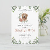 Invitation Lab Retriever Chien Chien Chien Chiot Verdure Baby (Debout devant)