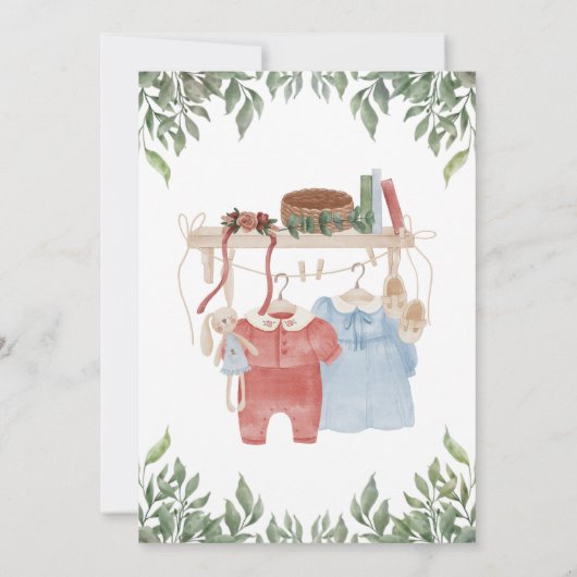 Invitation Lab Retriever Chien Chien Chien Chiot Verdure Baby (Dos)