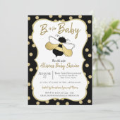 Invitation L'abeille est pour le Baby shower (Debout devant)
