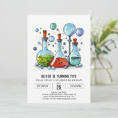 Invitation Laboratoire des enfants d'aquarelle Anniversaire (Debout devant)