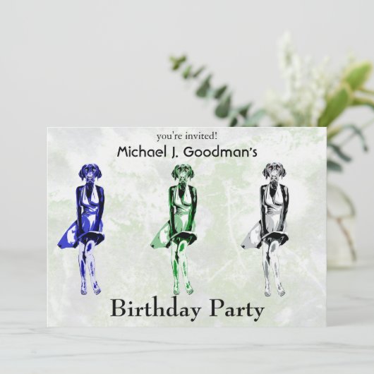 Invitation Labrador Monroe - modèle d'invitation Style (Debout devant)