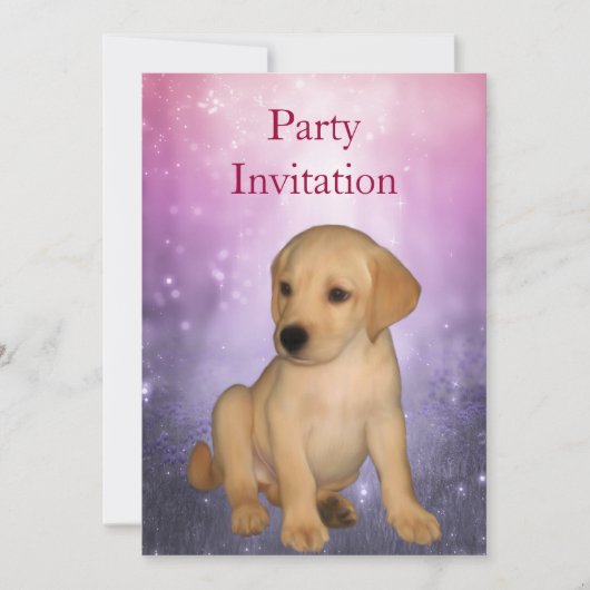 Invitation Labrador Puppy au parc (Devant)