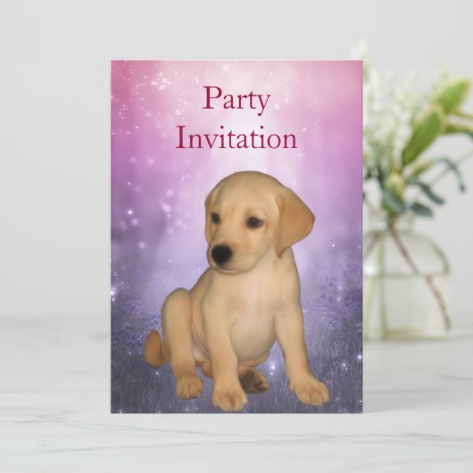 Invitation Labrador Puppy au parc (Debout devant)