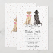 Invitation Labrador récupérateur marié marié valentines maria (Devant / Derrière)