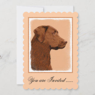 Invitation Labrador Retriever (Chocolat) Peinture - Chien Art