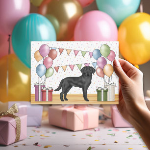 Invitation Labrador Retriever noir Lab Dog Anniversaire Color
