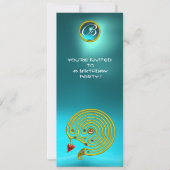 Invitation LABYRINTH HYPER, aquamarine bleu clair (Devant)