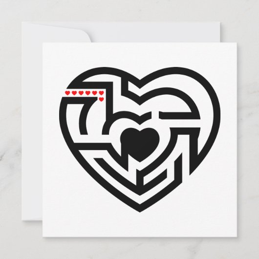 Invitation labyrinthe d'amour (Devant)