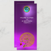 Invitation LABYRINTHE HYPER, Améthyste bleu violet pourpre vi (Devant / Derrière)