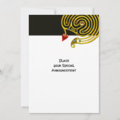 Invitation LABYRINTHE HYPER, noir et blanc (Dos)