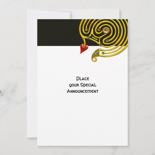 Invitation LABYRINTHE HYPER, noir et blanc (Dos)