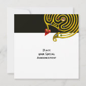 Invitation LABYRINTHE HYPER , noir et blanc (Dos)