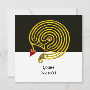Invitation LABYRINTHE HYPER , noir et blanc