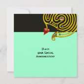 Invitation LABYRINTHE HYPER , noir et bleu (Dos)