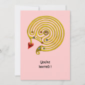 Invitation LABYRINTHE HYPER, rose (Devant)