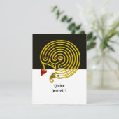 Invitation LABYRINTHE HYPER rsvp, noir et blanc (Debout devant)