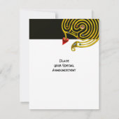 Invitation LABYRINTHE HYPER rsvp, noir et blanc (Dos)