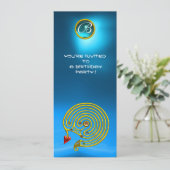 Invitation LABYRINTHE HYPER , Saphir bleu jaune vif (Debout devant)