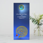 Invitation LABYRINTHE HYPER ,Saphir bleu jaune vif (Debout devant)