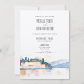Invitation Lac de Côme Italie Mansion Destination Mariage (Devant)
