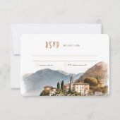 Invitation Lac de Côme Italie RSVP Mariage Insertion Destinat (Devant)
