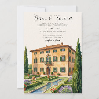 Invitation Lac de Côme Italie Villa del Balbianello Mariage
