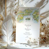 Invitation Lac de Côme | Lago di Como Mariage