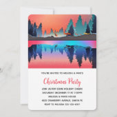 Invitation Lac d'hiver pittoresque avec Noël aux cerfs (Devant)