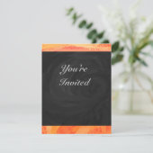 Invitation Lac Fire Orange et Monogramme noir (Debout devant)