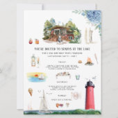 Invitation Lac Michigan | Weekend d'anniversaire (Devant)