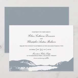 Invitation Lac Mountain   Mariage