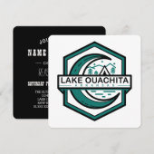 Invitation lac ouachita arkansas lune brillance hexa (Devant / Derrière)