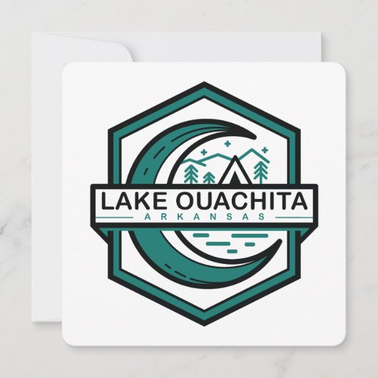 Invitation lac ouachita arkansas lune brillance hexa (Devant)