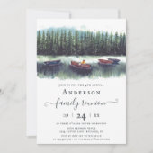 Invitation Lac Rustique avec Bateaux/Canots Réunion en famill (Devant)