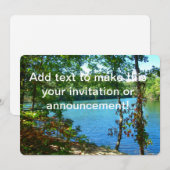 Invitation Lac sauvage en bois (Devant / Derrière)